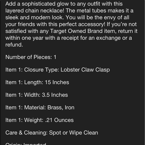 Universal Thread Layered Chain Tube Necklace Gold  Silver NWT - Picture 7 of 7